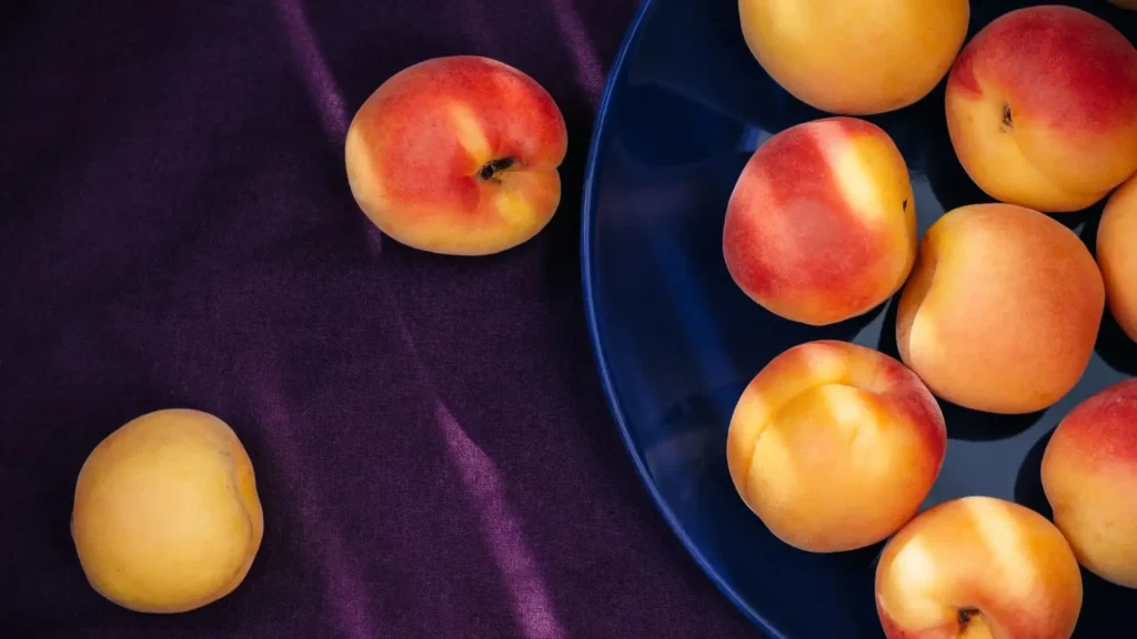 Apricots on a table